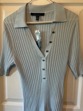 WHBM- Light Blue short- sleeve sweater